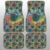 Tie Dye Sunflower Car Floor Mats Custom