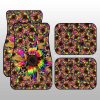 Tie Dye Sunflower Car Floor Mats Custom Car Accessories