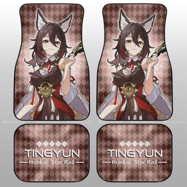 Tingyun Car Floor Mats Custom Honkai Star Rail Car Accessories