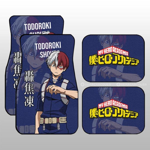 Todoroki Shouto Car Floor Mats Custom Car Accessories For Fans