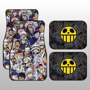 Trafalgar D. Water Law Funny Car Floor Mats Custom Anime Car Accessories For One Piece Fans