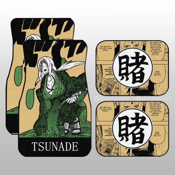 Tsunade Car Floor Mats Custom Anime Car Accessories Manga Color Style