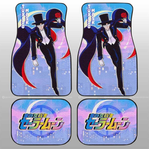 Tuxedo Mask Car Floor Mats Custom Sailor Moon Anime Car Accessories