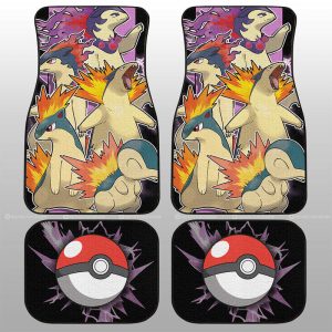 Typhlosion Car Floor Mats Custom Car Accessories For Fans