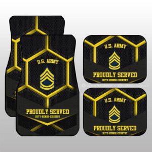 U.S Army Veterans Car Floor Mats Custom US Military Car Accessories