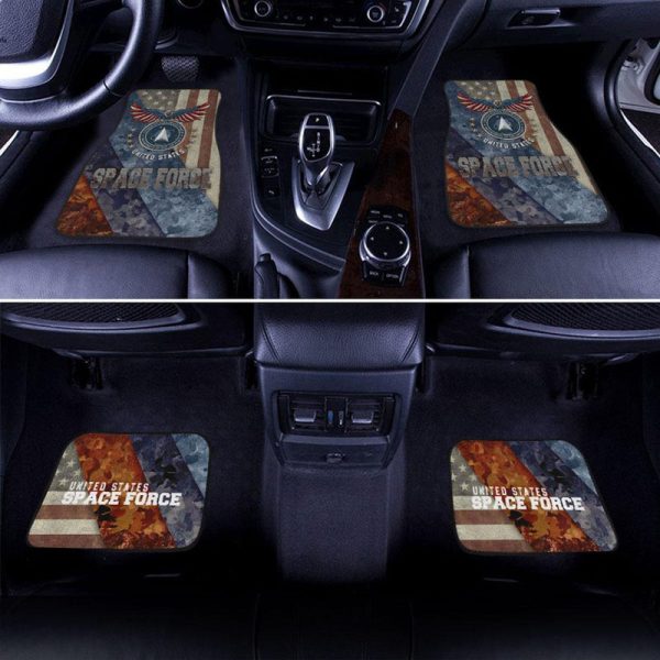 U.S Space Force Car Floor Mats Custom US Armed Forces Car Accessories