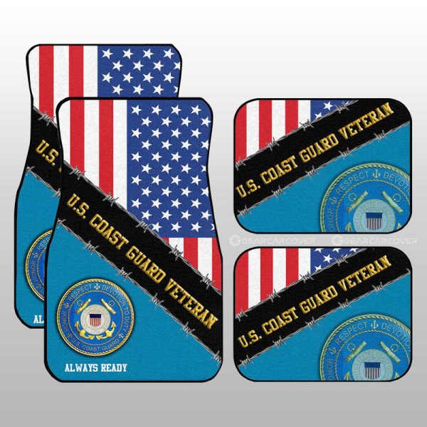 U.S. Coast Guard Veterans Car Floor Mats Custom United States Military Car Accessories