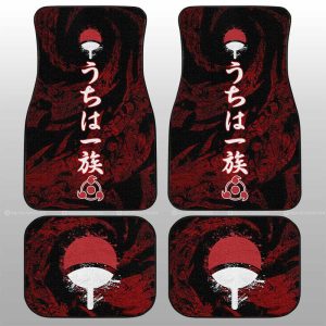 Uchiha Car Floor Mats Custom Anime Car Accessories