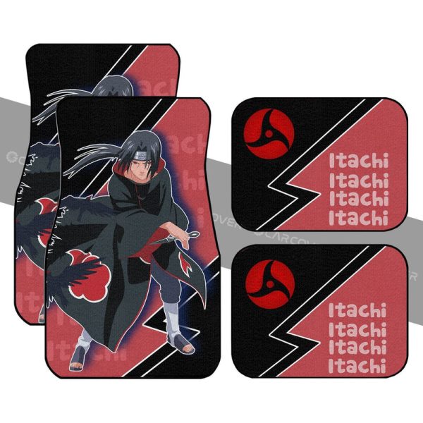 Uchiha Itachi Car Floor Mats Custom Akatsuki Members Anime Car Accessories