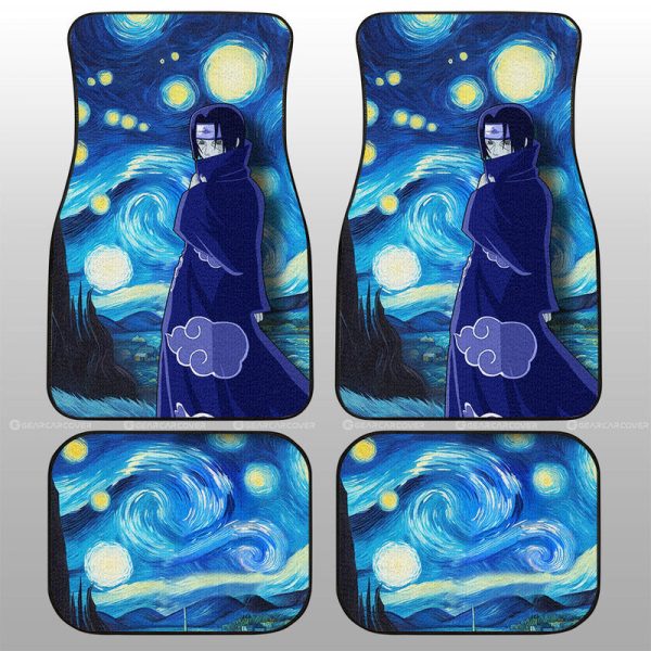 Uchiha Itachi Car Floor Mats Custom Starry Night Styles