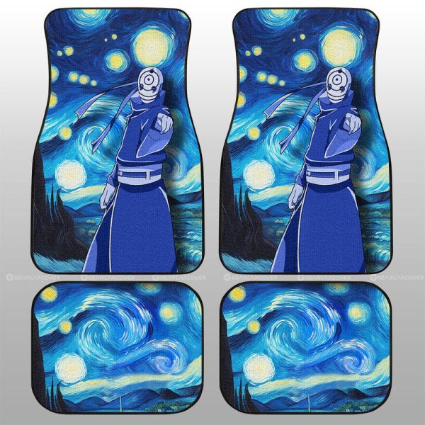 Uchiha Obito Car Floor Mats Custom Starry Night Styles