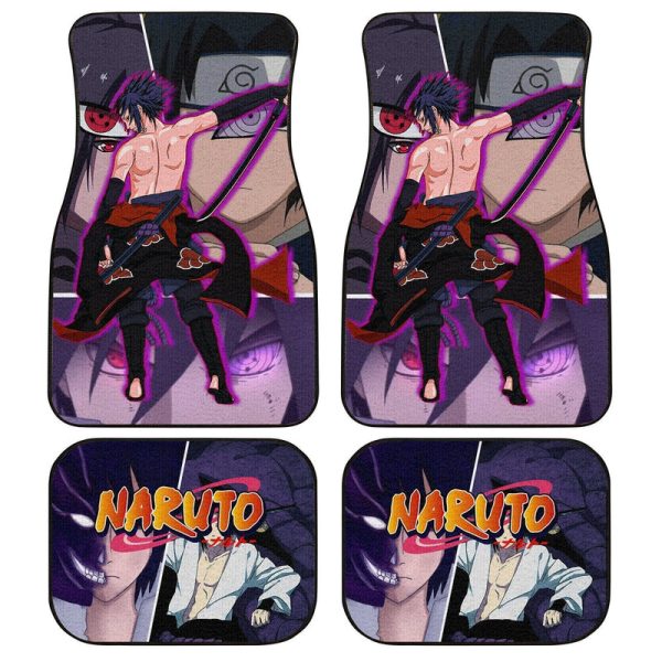 Uchiha Sasuke Car Floor Mats Custom Anime Car Interior Accessories