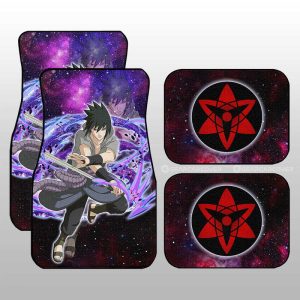 Uchiha Sasuke Car Floor Mats Custom Anime Galaxy Style Car Accessories For Fans