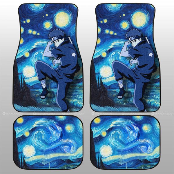 Uchiha Shisui Car Floor Mats Custom Starry Night Styles