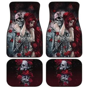 Until My Last Breath Car Floor Mats Custom Skull Girl Car Accessories