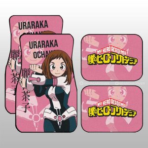 Uraraka Ochako Car Floor Mats Custom My Hero Academia Car Accessories For Anime Fans