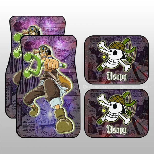 Usopp Car Floor Mats Custom Car Accessories Manga Galaxy Style