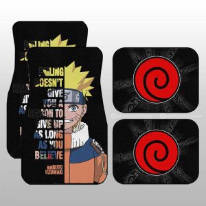 Uzumaki Quotes Car Floor Mats Custom Anime Car Accessoriess