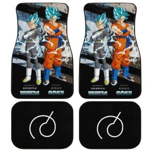 Vegeta And Goku Blue  Car Floor Mats Custom Anime Dragon Ball Car Accessories