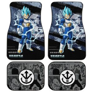 Vegeta Blue Car Floor Mats Custom Anime Dragon Ball Car Accessories