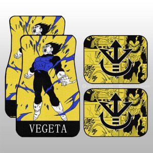 Vegeta Car Floor Mats Custom Dragon Ball Anime Manga Color Style