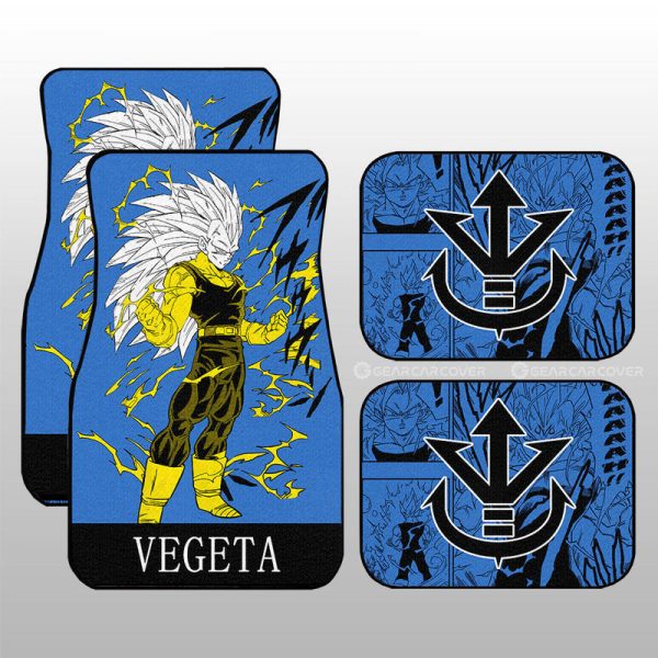 Vegeta SSJ Car Floor Mats Custom Manga Color Style