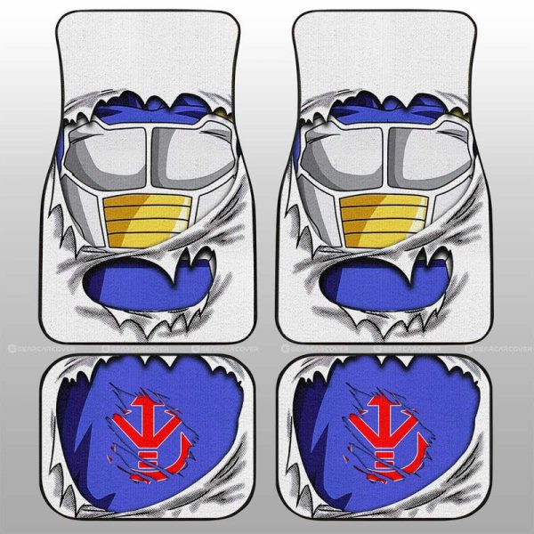 Vegeta Uniform Car Floor Mats Custom Dragon Ball Anime