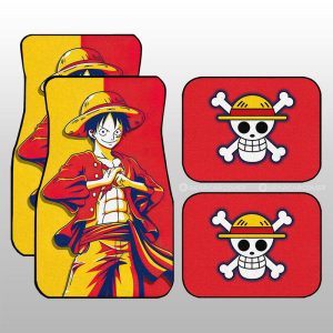 Vintage Monkey D. Luffy Car Floor Mats Custom Anime Car Accessories For One Piece Fans