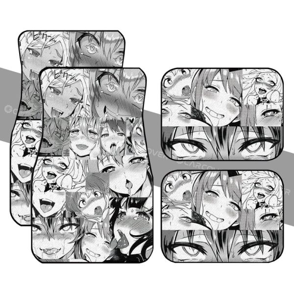 Waifu Ahegao Anime Girls Car Floor Mats Custom Interior Accessories