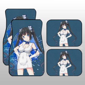 Waifu Girl Hestia Car Floor Mats Custom Dungeon Ni Deai Wo Motomeru Car Accessories