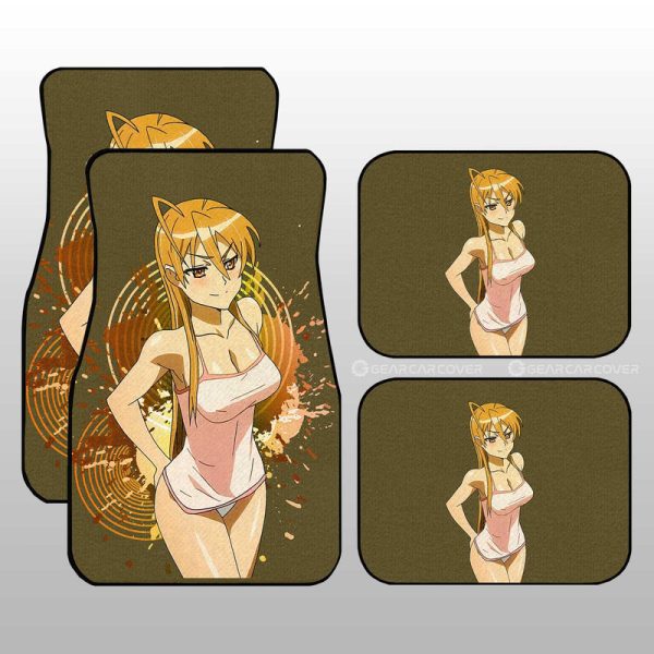 Waifu Girl Rei Miyamoto Car Floor Mats Custom High School Of The Dead Car Accessories