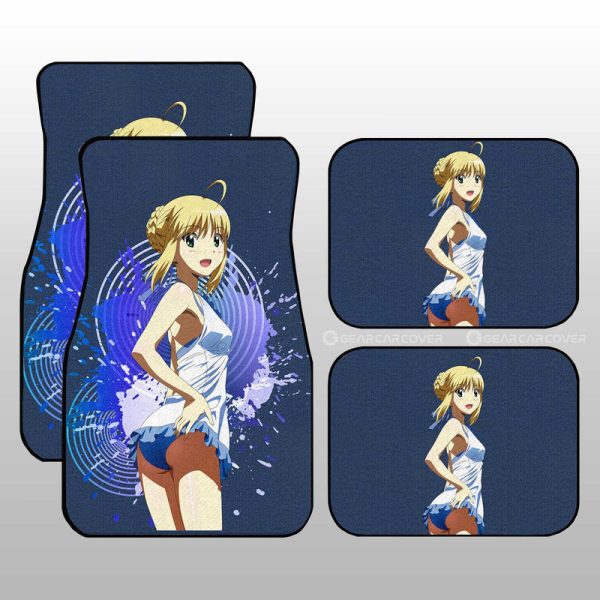 Waifu Girl Saber Car Floor Mats Custom Fate/Grand Order Car Accessories