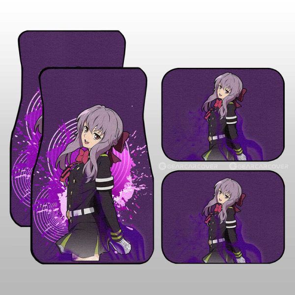 Waifu Girl Shinoa Hiiragi Car Floor Mats Custom Seraph Of The End Car Accessories