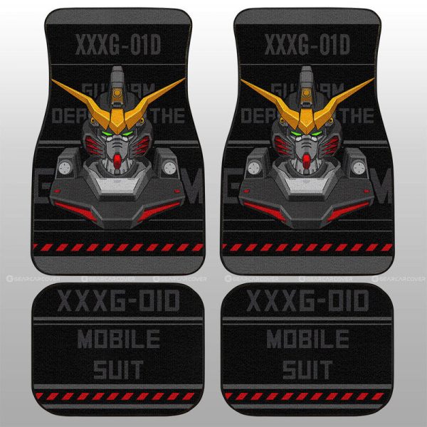 XXXG-01D Gundam Deathscythe Car Floor Mats Custom Gundam Anime Car Accessories