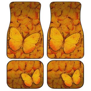 Yellow Butterfly Car Floor Mats Custom Butterfly Car Accessories