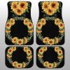 Yellow Flowers Car Floor Mats Custom Personalized Name Car Accessories