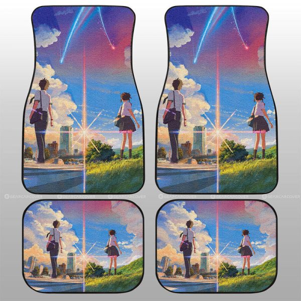 Your Name Car Floor Mats Custom Anime Car Accessories