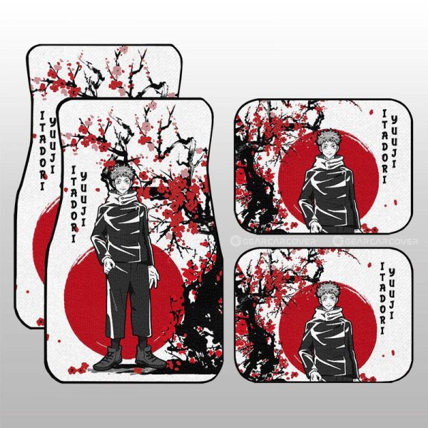 Yuji Itadori Car Floor Mats Custom Japan Style Jujutsu Kaisen Anime Car Accessories