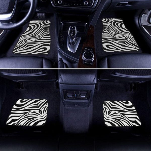 Zebra Car Floor Mats Printed Custom Animal Skin Car Accessories