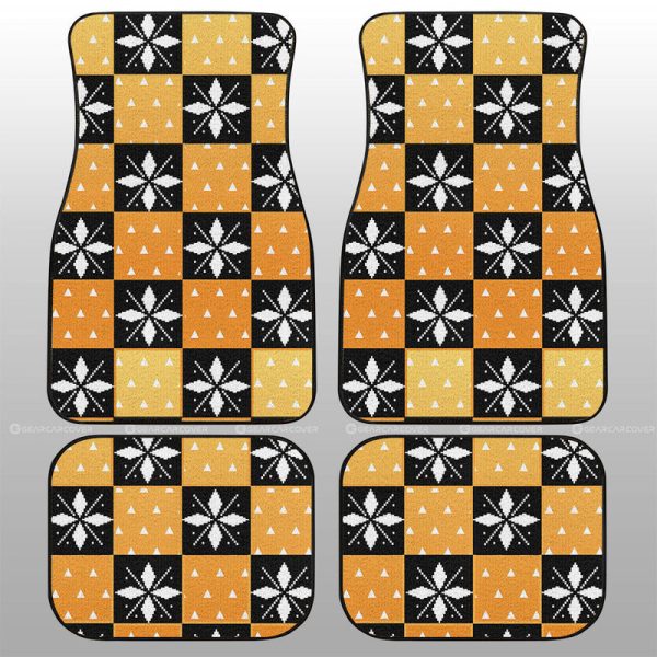 Zenitsu Agatsuma Car Floor Mats Custom Anime Car Accessories