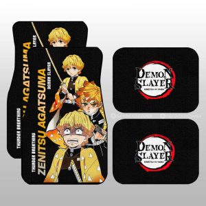 Zenitsu Agatsuma Car Floor Mats Custom Demon Slayer Anime