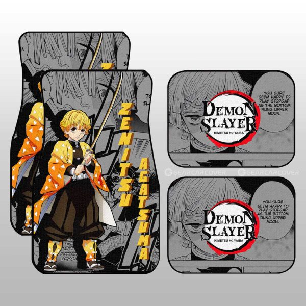 Zenitsu Agatsuma Car Floor Mats Custom Demon Slayer Anime Mix Mangas