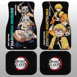 Zenitsu And Inosuke Car Floor Mats Custom Demon Slayer Anime