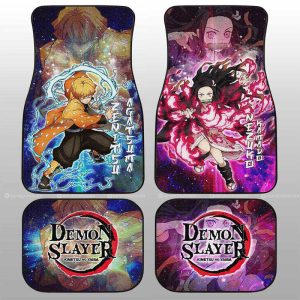 Zenitsu And Nezuko Car Floor Mats Custom Characters Car Accessories