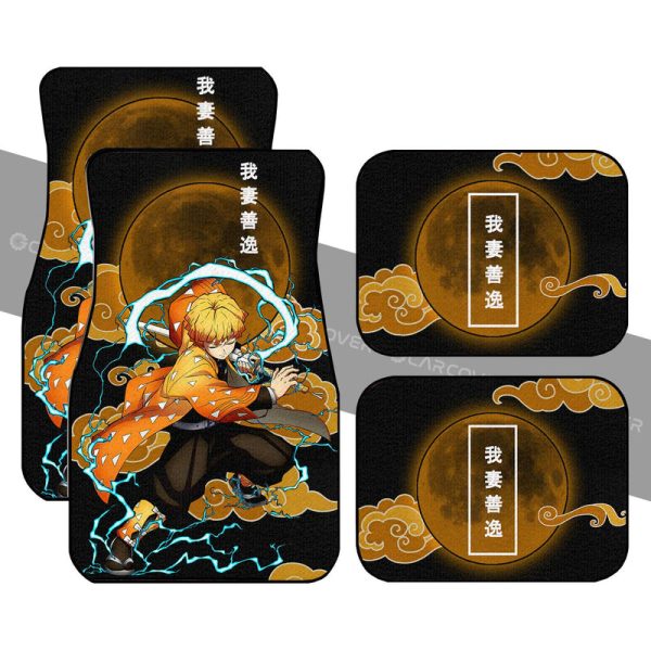 Zenitsu Thunder Breathing Car Floor Mats Custom Anime Demon Slayer Car Accessories