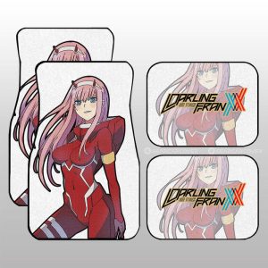 Zero Two Car Floor Mats Custom Main Character