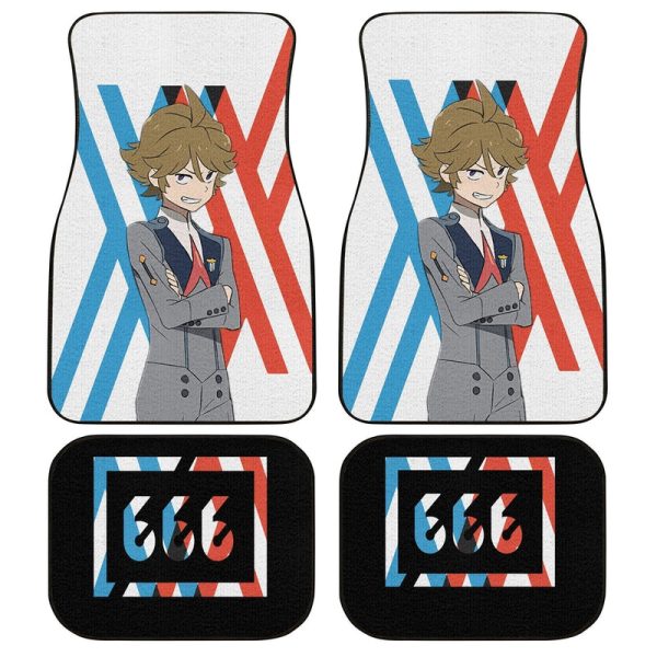 Zorome Code 666 Car Floor Mats Custom Anime Darling In The Franxx Car Accessories