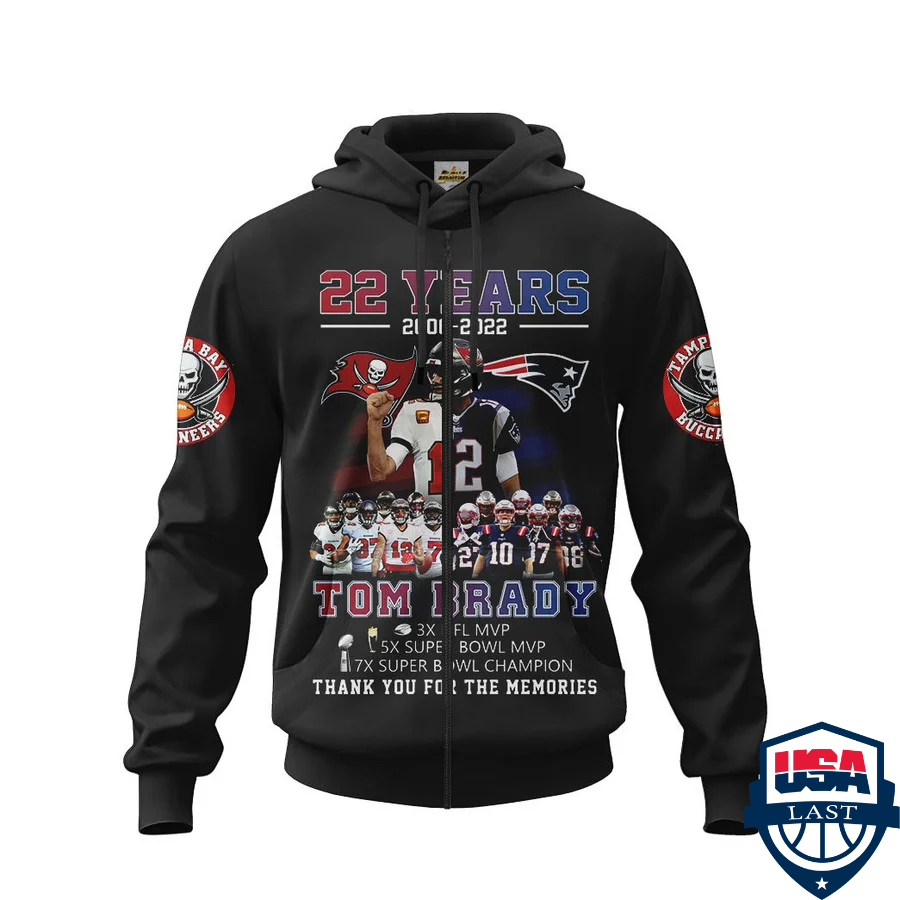 22 Years Tom Brady Thank You For The Memories 3D Hoodie Apparel- Saleoff 22 Years Tom Brady Thank You For The Memories 3D Hoodie Apparel- Saleoff