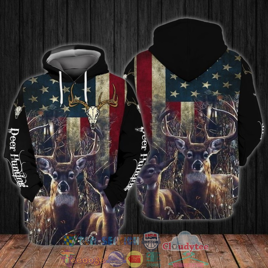 4Th Of July Independence Day Deer Hunting American Flag 3D Hoodie 4Th Of July Independence Day Deer Hunting American Flag 3D Hoodie