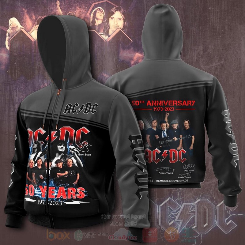 Ac Dc Band 50 Year 1973-2023 Hoodie Ac Dc Band 50 Year 1973-2023 Hoodie